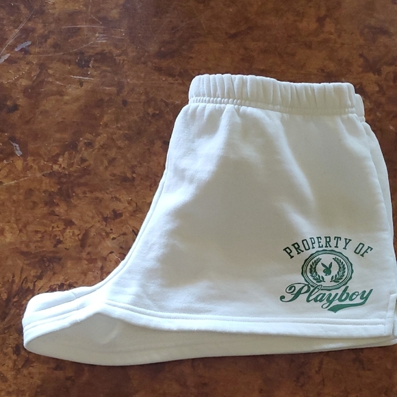 PLAYBOY White Athletic Shorts with Elastic Waistband - Picture 5 of 5